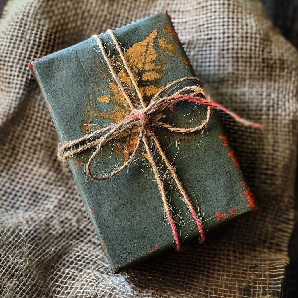کتاب روان رنجوری که با طناب بسته بندی شده روی پارچه نمدی