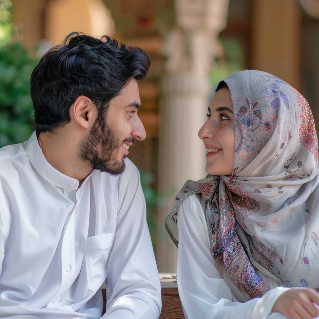 دو زوج جوان که در حال صحبت و گفت و گو هستند